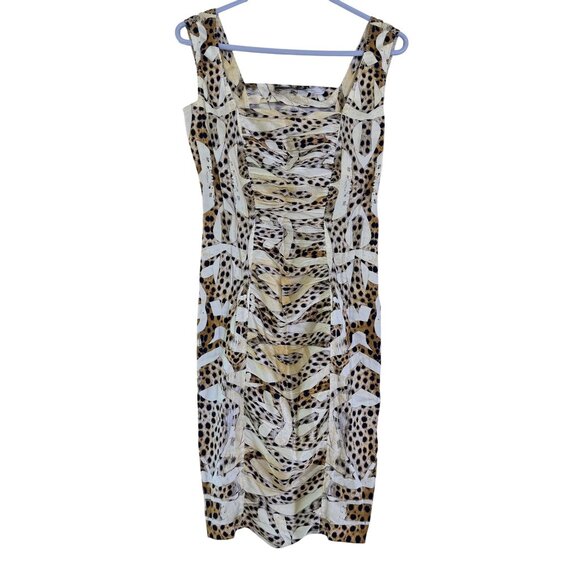 Just Cavalli Dresses & Skirts - Vintage JustCavalli Roberto Cavalli Silk Animal Print Sleeveless Mini Dress S
